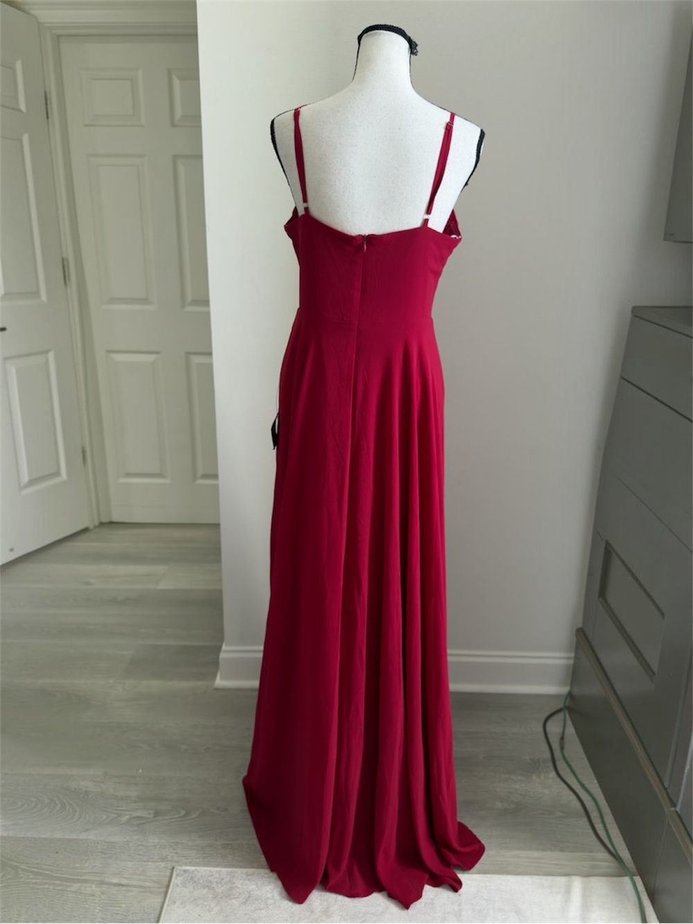 Lulus Cause for Commotion Red Pleated Bustier Maxi Dress Size M Wedding Guest - Picture 2 of 11